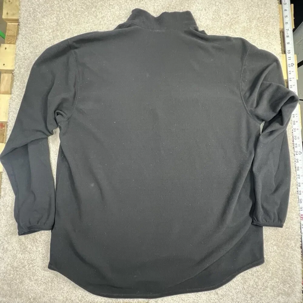 Vintage Nike Jacket Adult XL Black Fleece 1/4 Zip Swoosh Sportswear Athletic y2k